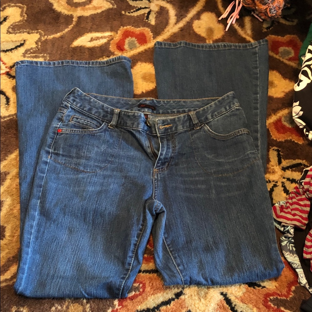 Classic Women's Flare Blue Denim Jeans